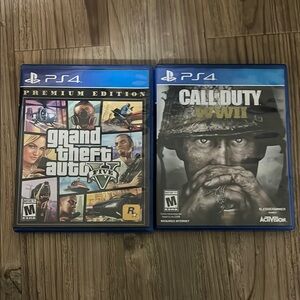 PS4 Game Bundle: Grand Theft Auto V & Call of Duty WWII